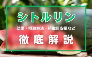 シトルリンとは？効果・摂取方法・摂取目安量・相乗効果を徹底解説